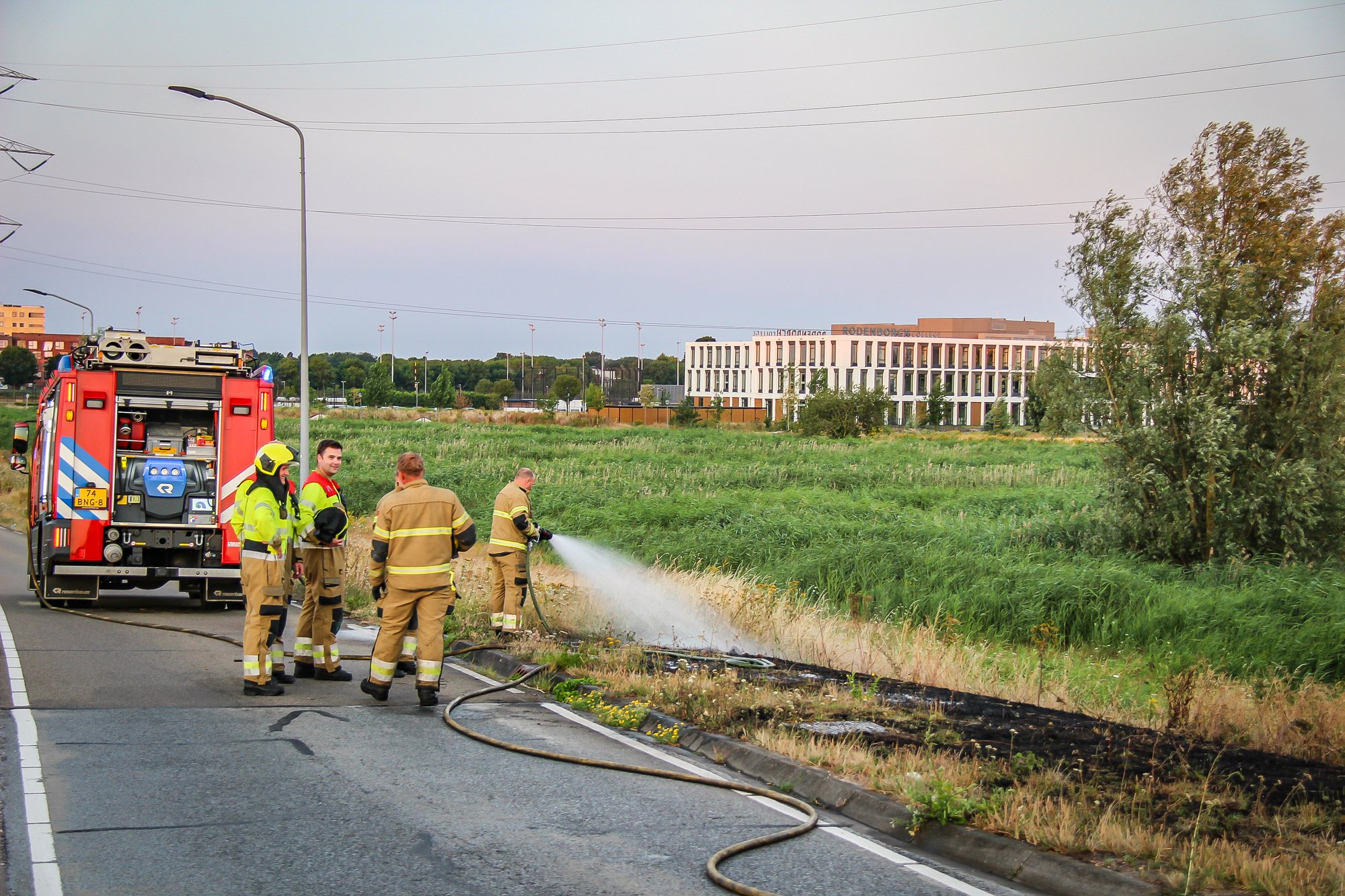 Bermbrand snel geblust aan Het Hooghemaal in Rosmalen