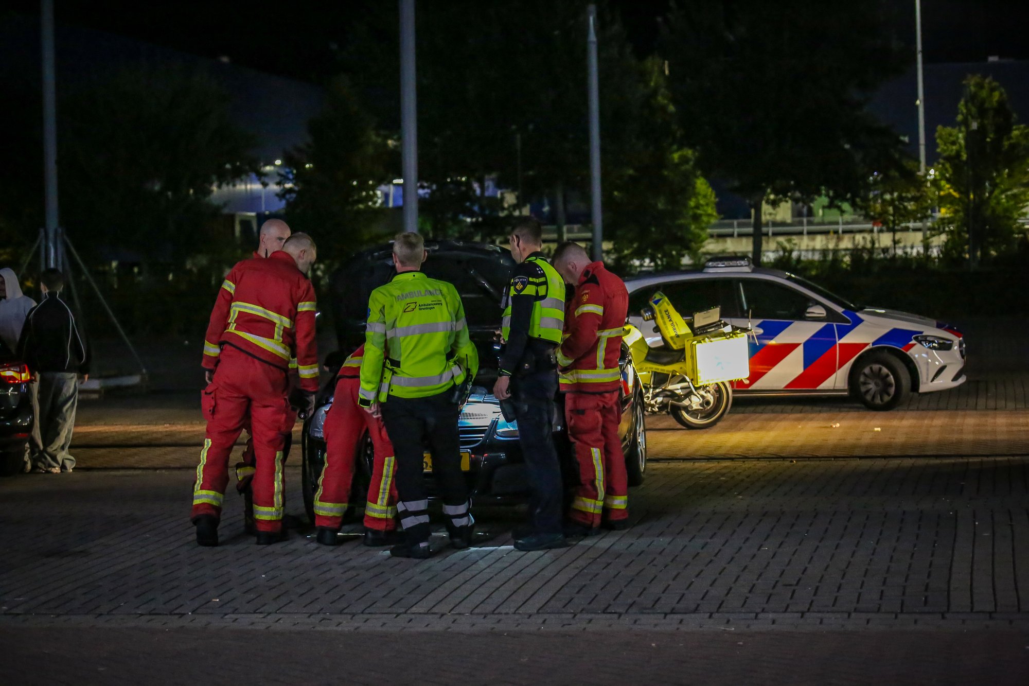 Voertuigbrand aan Roskildeweg in Groningen